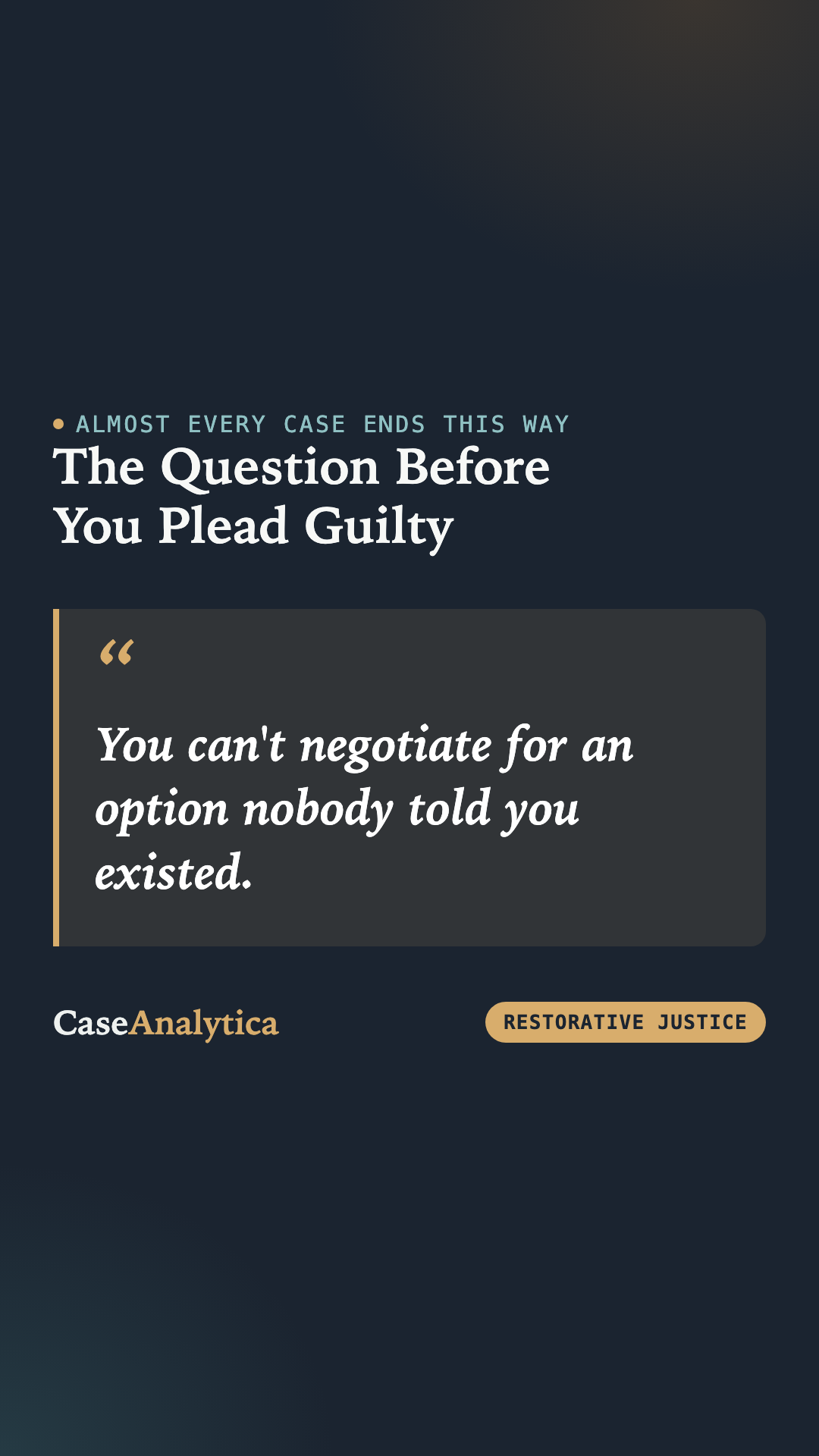 The Question Before You Plead Guilty — video thumbnail